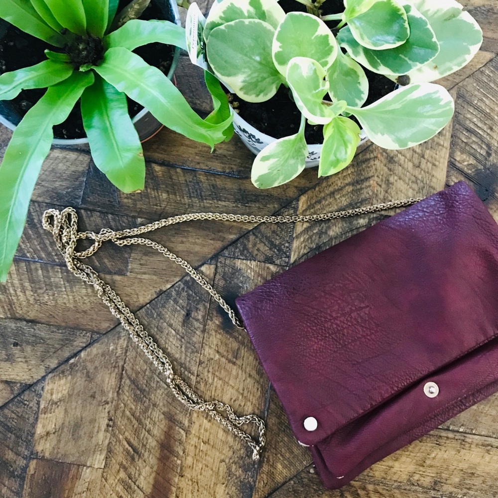 Burgundy crossbody bag